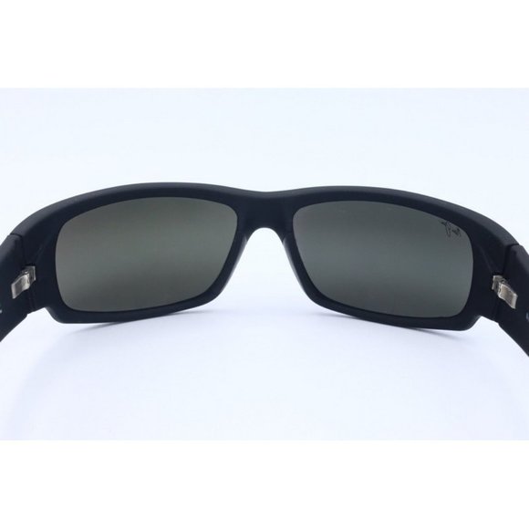 Maui Jim World Cup MJ 266-02MR Wrap Black Rubber Polarized Sunglasses Gray (B) - Picture 7 of 8